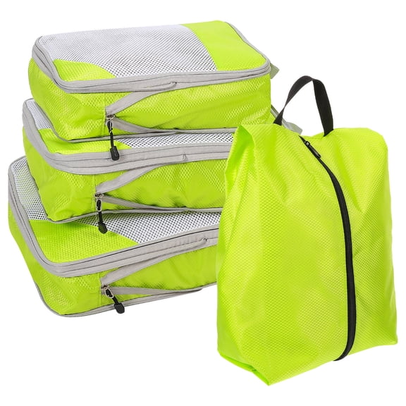 OUNONA 4Pcs Travel Storage Bag Set Multi Color Lightweight Clothes and Shoe Organizer