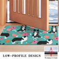 thumbnail image 3 of Border Collie Dog and Flower Florals Door Rugs,Washable Non Slip Door Mats Indoor,Decorative Door Mats,Entry Mat Indoor for Entrance,Bedroom,Kitchen,Bathroom,17"x30", 3 of 6