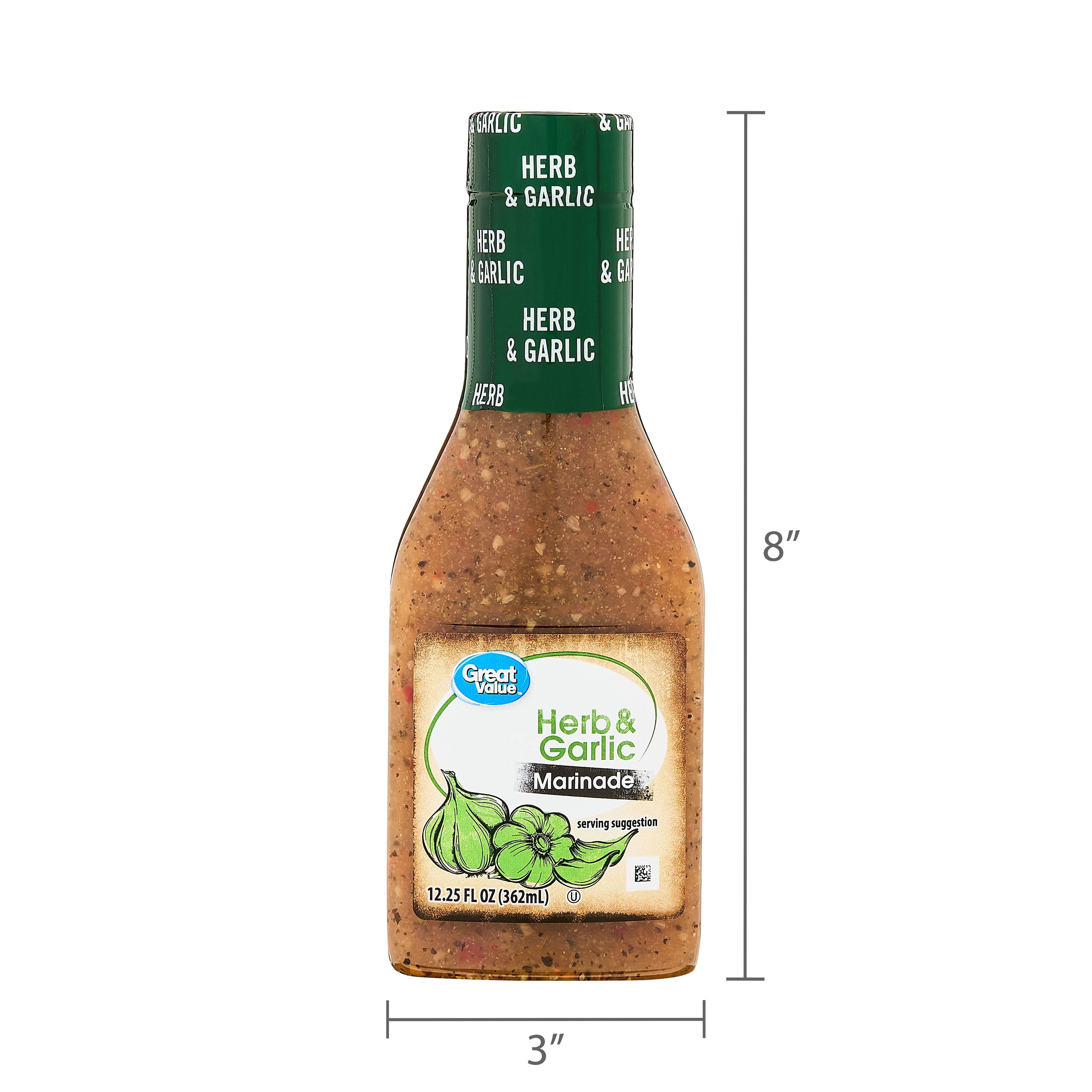 (6 pack) Great Value Herb & Garlic Marinade, 12.25 fl oz