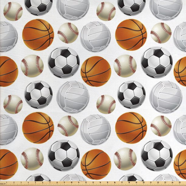 Sports Fabric by The Yard, Football and Volleyball Pattern Competition
