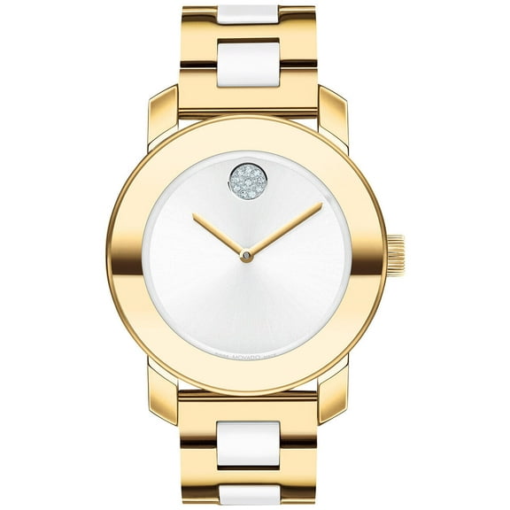 Movado Bold Women's Gold Tone Plated Stainless Quartz Watch 3600892