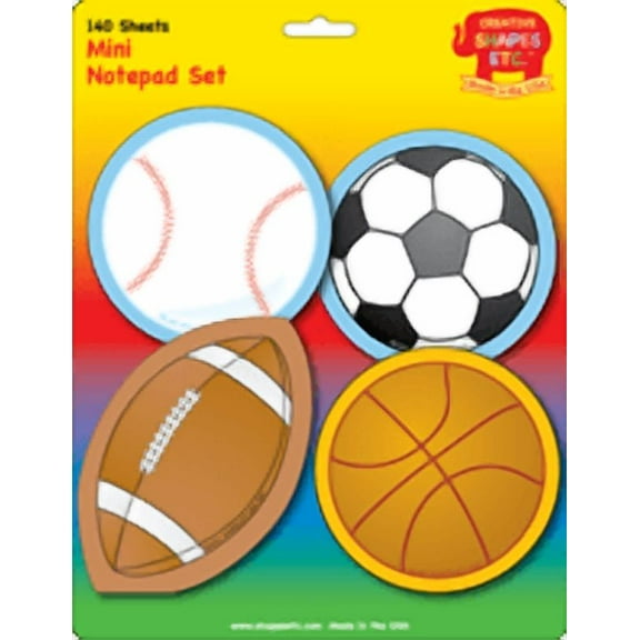 SHAPES ETC. Mini Notepad Set - Sports