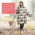 thumbnail image 4 of Wearable Oversized Blanket,White Christmas Red Truck and Tree Pattern Wearable Blanket Hoodie for Adults,Cozy Hooded Blankets with Super Pockets,Super Warm Fuzzy Pullover for Women & Men, 4 of 6
