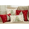 thumbnail image 5 of Fennco Styles Christmas Tree Design with LED Light Decorative Throw Pillow Cover 18x 18 Inch - White, 5 of 5