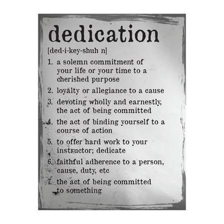 Dedication Definition Poster - Walmart.com