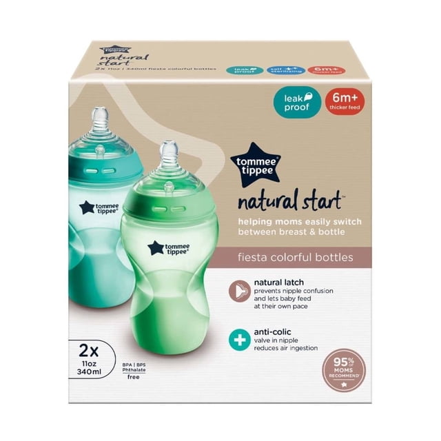 Biberón Tommee Tippee Natural Start 11oz, Verde