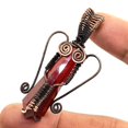 thumbnail image 2 of Mozambique Garnet Wire Wrapped Handcrafted Copper Jewelry Pendant 2.1" SA 253, 2 of 2