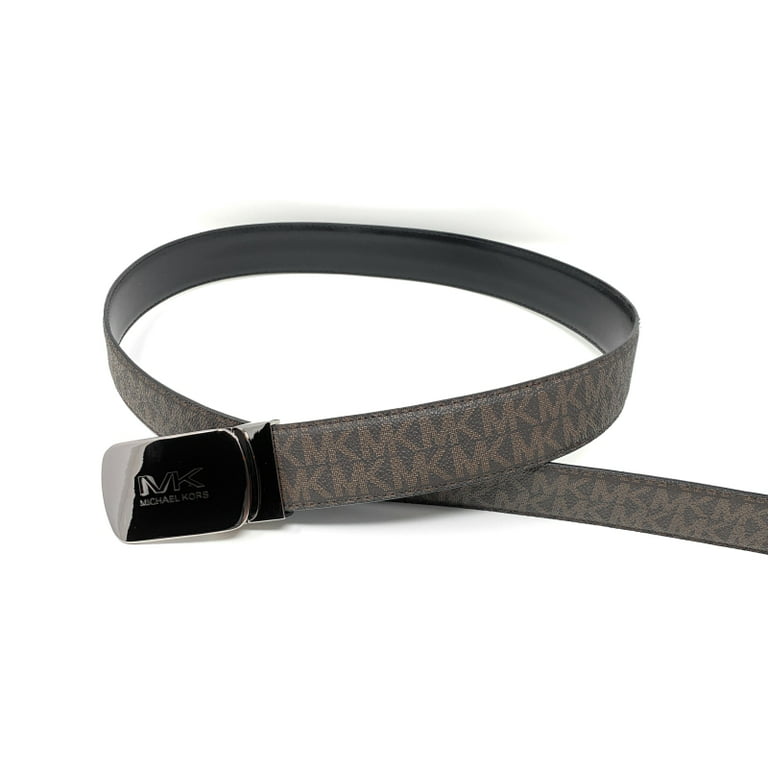 VC 24K Gold Buckle with Black/Brown Reversible Leather Belt Strap