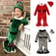 thumbnail image 3 of Ounissouiy Disfraz de Navidad para niñas, manga larga, parte inferior de campana con sombrero, traje cálido, atuendo para disparar, accesorios, Kits de decoración para fiestas Verde 120 yardas, 3 of 6