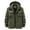 Army Green, variant on Pisexur Men's Outdoor Jackets Winter Military Thicken Cotton Jacket Fleece Lined Coat Casual Stand Collar Windbreaker With Hood