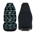 thumbnail image 6 of Psesaysky Teal Cactus Geometric Print Easy to Install Auto Front Seat Cover for Car Interior, Polyester Breathable Vehicle Seat Covers SUV, 6 of 9