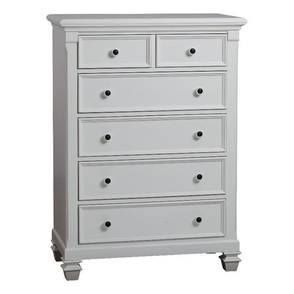 Baby Cache Glendale 6 Drawer Chest in Pure White