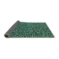 thumbnail image 2 of Ahgly Company Indoor Square Abstract Turquoise Blue Modern Area Rugs, 5' Square, 2 of 4