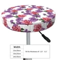 thumbnail image 4 of Lukts Housses de Tabouret de Bar Motif Pivoines 12 Pouces-14 Pouces Rond Résistant aux Plis Extensible Lavable Anti-Poussière Housse de Siège de Tabouret-12 Pouces, 4 of 7