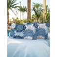 thumbnail image 5 of Outdoor Pillows Waterproof, Blue Sunflowers Bedding Throw Pillows with Insert for Couch Sofa Bed, Flowers Modern Abstract Art 12x20 Inch Pillowcases Decorative Camping Patio Pillow Set of 2, 5 of 7