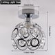 thumbnail image 5 of Mini lámpara de techo, lámpara de cristal, montaje semiempotrado, lámpara de techo moderna, para pasillo, cocina, dormitorio, escalera, E26, cromo, 5 of 5