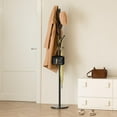 thumbnail image 2 of Coat Rack Freestanding with Natural Marble Base - Coat Tree with 8 Hooks Heavy Duty Coat Hanger Stand, Metal Coat Rack Stand for Jacket, Hat, Clothes & Bag, Hall Tree Hat Rack for Entryway, 2 of 9
