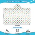thumbnail image 2 of Dinosaur and Silhouette White Pattern Hooded Bath Towel Wrap for Teens Ages 3 To 12, Soft Lightweight Quick Dry Microfiber Bath Beach Pool, 50"x30", 2 of 6