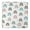 White Boho Bohemia-1, variant on Yellow Floral and Petal Pattern Square Fitted Tablecloth with Elastic Edge,Square Table Cover,Washable Elastic Table Cover for Home Kitchen Party Decor 34"x34"