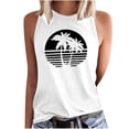 thumbnail image 1 of Birdeem Fashion Women Printing Round-Neck Sleeveless Block Shirts Tunic Tee Tops, 1 of 1