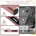 thumbnail image 5 of Wiher Engraving Pen with 30 Bits, Mini Electric DIY Engraver Cordless Rotary Tools Portable Engraving Pen for Metal, Wood, Glass and Plastic, Jewelry (Pink), 5 of 6