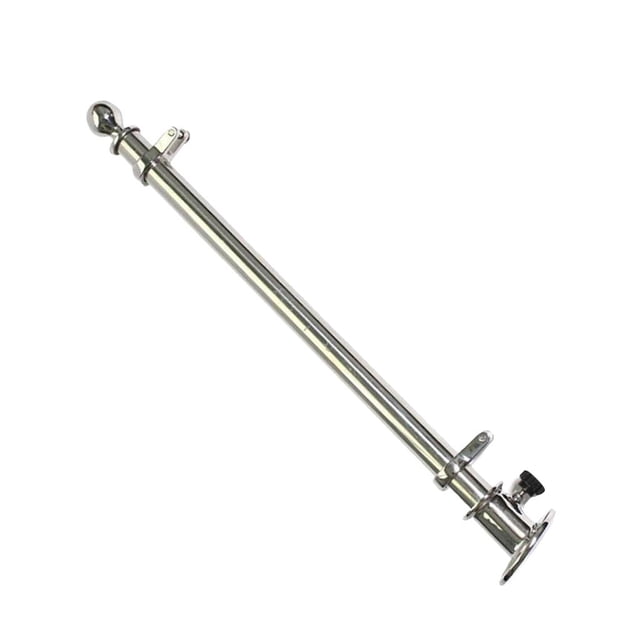 material acero Inoxidable 316 Pulido a Espejo Poste de 18 "con Soporte de Enchufe shamjiam Polo de la bandera de la cubierta del barco