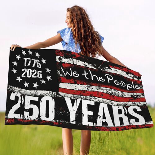 250 Year American Anniversary Flag 4x6 Ft Double-Sided Outside 250Anniversary US Flag  American Independence 1776–2026 Celebration Flag for Indoor Outdoor