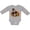 AC-Heather Grey, variant on Inktastic Thanksgiving Turkey Funny Boys or Girls Long Sleeve Baby Bodysuit