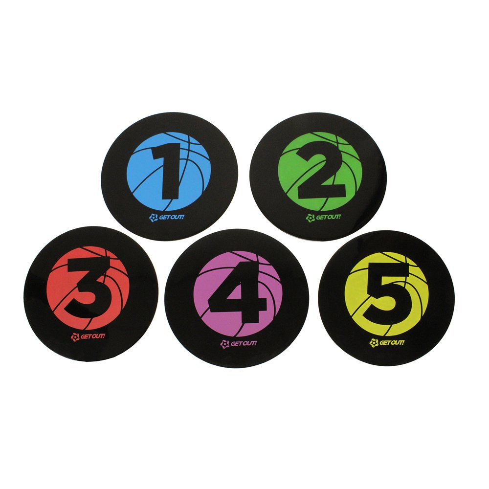 Basketball Training Disc Spot Markers 5Pack Court Floor Poly Spots