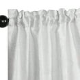 thumbnail image 2 of Blue Nile Mills Vintage White Venetian Damask Rod Pocket Curtains, 26" x 63" (2 Panels), 2 of 7