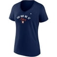 thumbnail image 2 of Women's Majestic Navy Houston Astros Wild Pitch V-Neck T-Shirt, 2 of 3