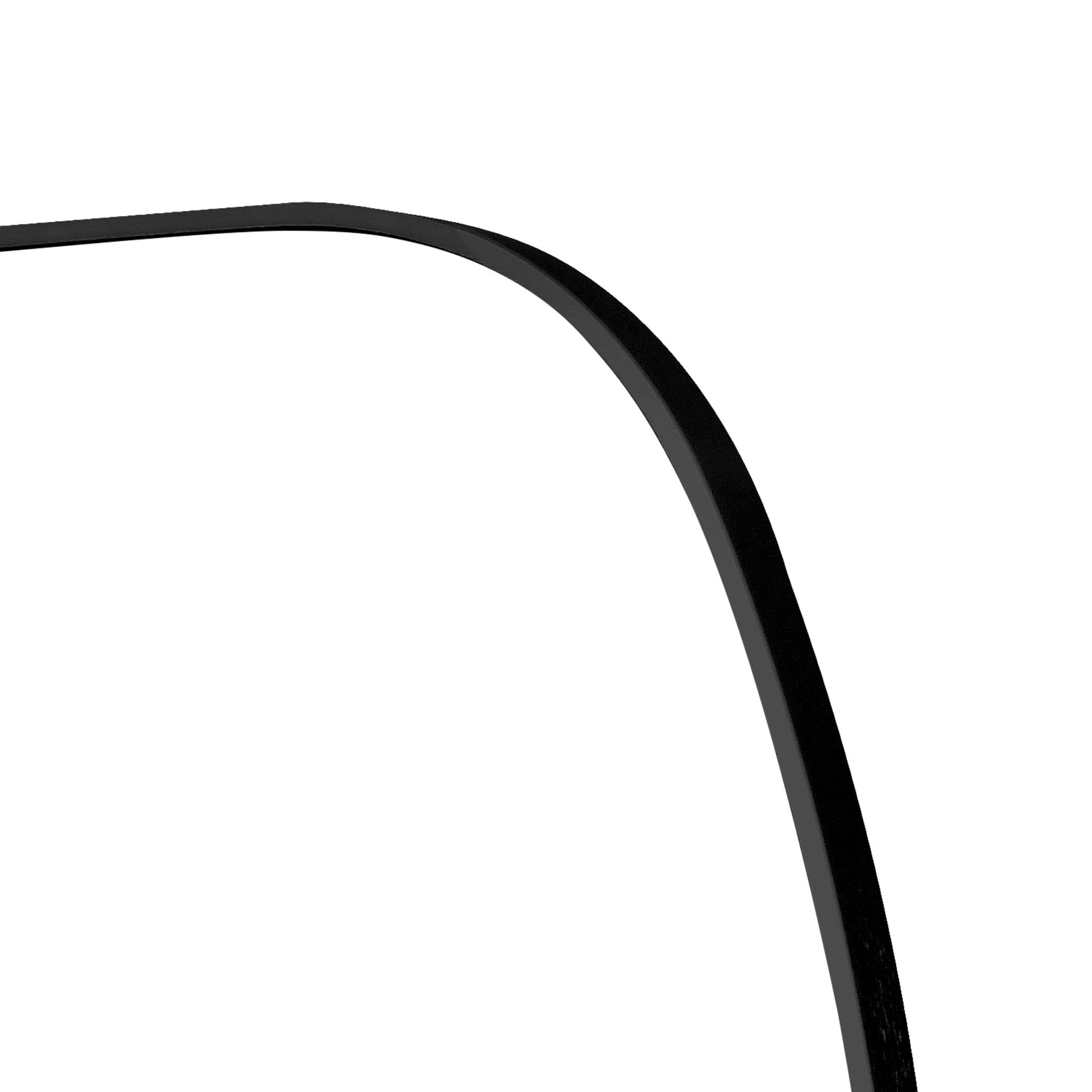 Noble House 30"x48" Unique Metal Framed Oval Wall Mirror, Modern Oblong Vanity Mirror for Bathroom & Entryway, Black