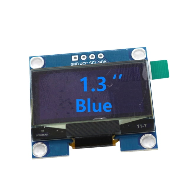 ziyahi Module OLED 3.3V/5V 12C Interface Écran de Table Auto-Éclairant Performance Stable FR4 Écrans LCD Bleu VCC