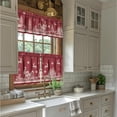 thumbnail image 3 of Christmas Kitchen Curtains and Valances Set of 3,Red Christmas Elk Snowflake Christmas Kitchen Decor, Winter Xmas Curtains and Valances Short Curtain Set for Kitchen Bedroom Holiday Decor 24 Inch, 3 of 6