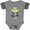 Football Heather and Smoke, variant on Inktastic He is Risen Floral Print Cross with Beautiful Flowers Boys or Girls Baby Bodysuit