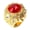 Red 19#, variant on Men's Vintage Luxury Big Resin Crown Gold Plated Alloy Ring Jewelry Size 7-10