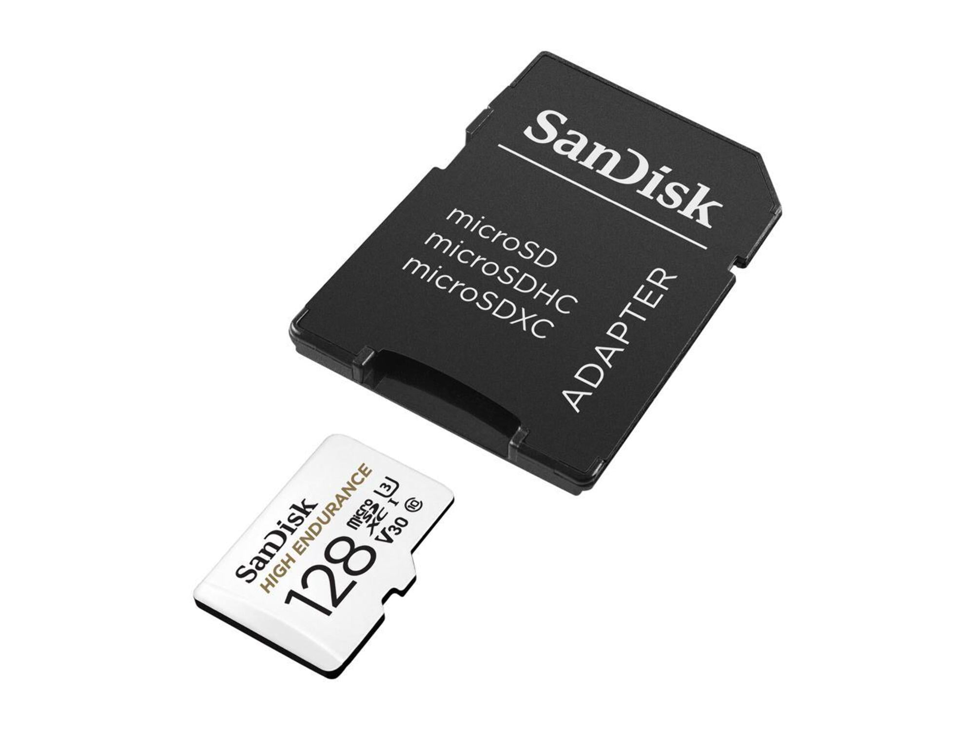 SanDisk High Endurance 128GB Micro SDHC Flash Memory Card with Adapter
