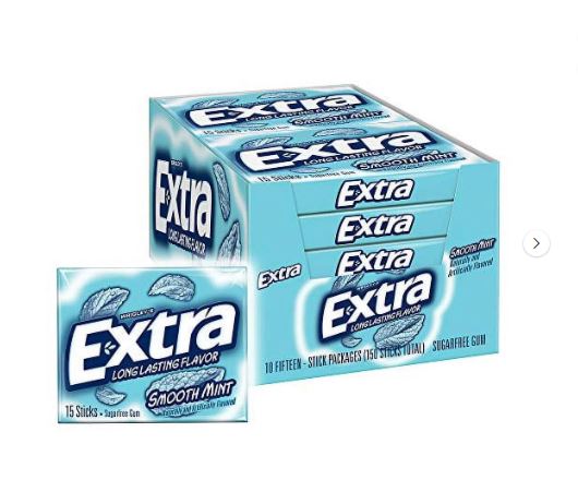 Extra Smooth Mint Sugarfree Gum (Pack of 10)