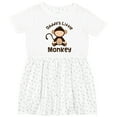 thumbnail image 3 of Inktastic Daddys Little Monkey Girls Toddler Dress, 3 of 5