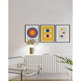 thumbnail image 2 of HAUS AND HUES Bauhaus Poster Art - Set of 3 Modern Abstract Wall Art, Vintage Posters and Prints Framed, Blue Yellow Wall Art, Colorful Art, Bauhaus Art Print (Black Framed, 12x16), 2 of 6