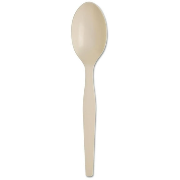 SmartStock Plastic Spoon Refills - 960 Count, 6 Inch Beige Blend Series-O Medium Weight Disposable Spoons, Bulk Cutlery for Parties, Events, and Daily Use