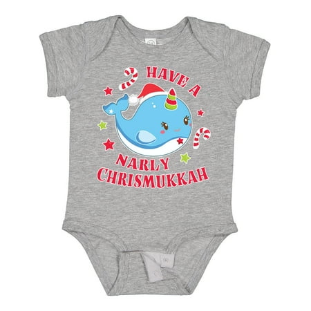 

Inktastic Have a Narly Chrismukkah with Cute Narwhal and Candy Canes Gift Baby Boy or Baby Girl Bodysuit