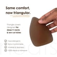 thumbnail image 2 of NEATS Triangle Silicone Adhesive Nipple Covers - 1 Pair (Mocha) - L/XL, 2 of 9