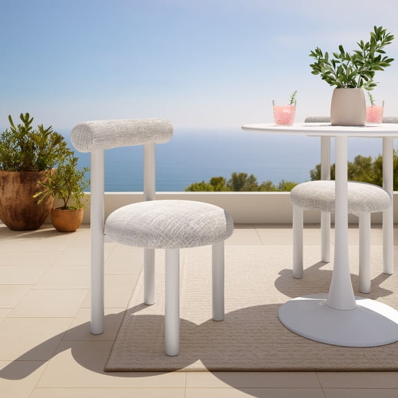 Ceres Dining Chair Beige Dining Chair, Modern Style, Outdoor fabric (100% Polyester), Aluminum, Outdoor Dining