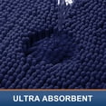 thumbnail image 3 of Smiry Luxury Chenille Bathroom Rugs, Extra Soft and Absorbent Bath Mat, Navy Blue, 16"x24", 3 of 8
