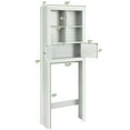 thumbnail image 2 of Costway Over the Toilet Storage Rack Bathroom Space Saver w/ Adjustable Shelf & Cabinet, 2 of 10