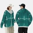 thumbnail image 6 of Sigee ECG Wave Print UPF50+ Men's Sun Protection Hoodie Shirt SPF UV Shirt Long Sleeve Fishing Outdoor Lightweight, S-3XL, 6 of 9