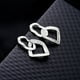thumbnail image 5 of Pendientes geométricos huecos vintage de aleación para mujer (plata), 5 of 5