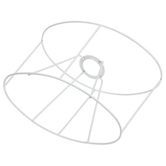 NICEXMAS Tapered White Iron Lampshade Holder Metal Frame for Table Lamps