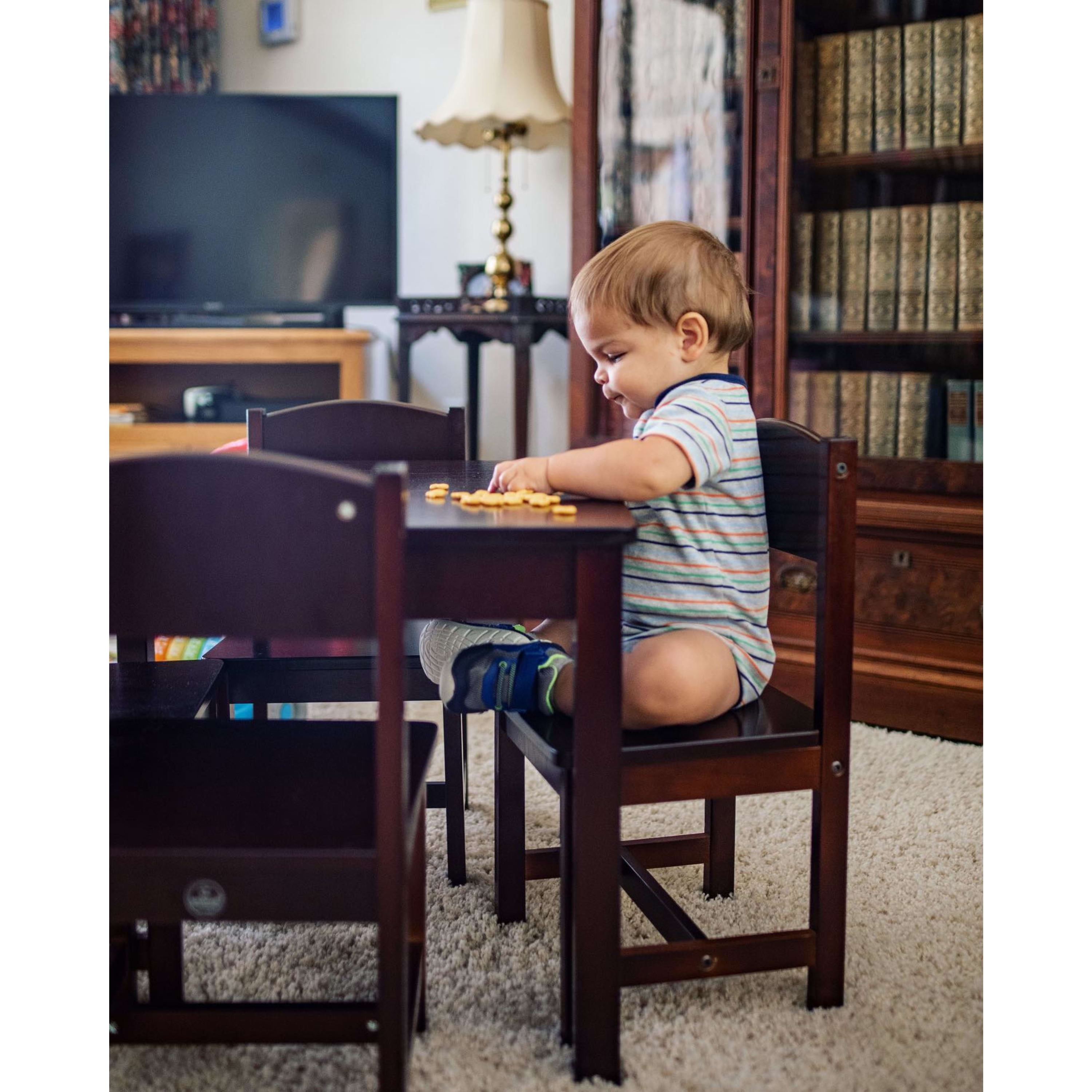 Melissa & Doug Wooden Lift-Top Desk & Chair - Espresso